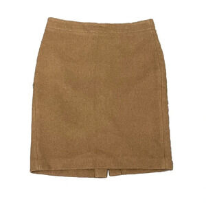 j crew mercantile Tan Wool Pencil Skirt Womens 2 Norm Preppy Capsule Academia